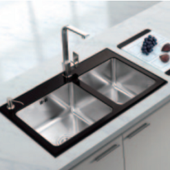 Chậu rửa bát mặt kính TOPY KOREA 8650