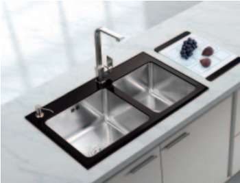 Chậu rửa bát mặt kính TOPY KOREA 8650