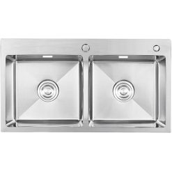 Chậu rửa bát Handmade 2 hố Bauer BS 8245HM