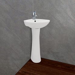 Chậu rửa lavabo treo tường và chân đứng Viglacera VI1T