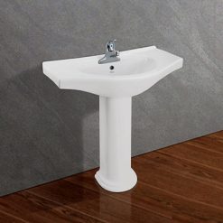 Chậu rửa lavabo treo tường Viglacera VU7 và chân V0.25