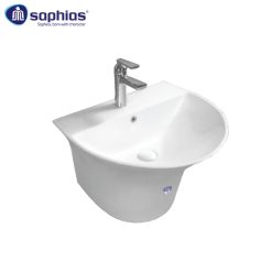 Chậu rửa mặt lavabo liền chân Saphias TS-394
