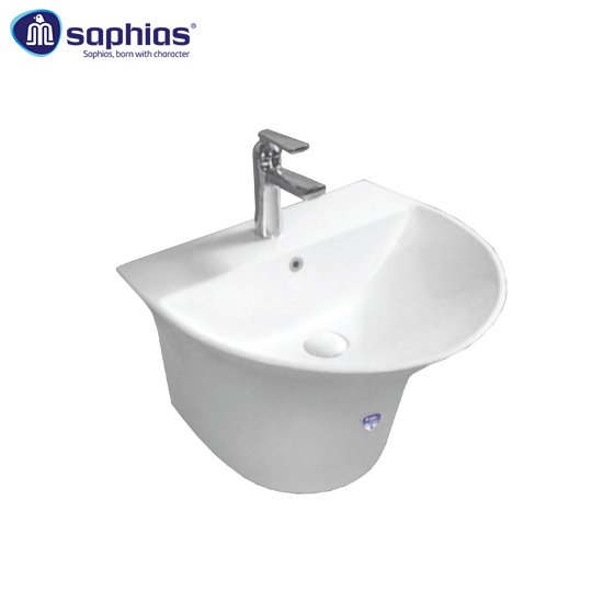 Chậu rửa mặt lavabo liền chân Saphias TS-394