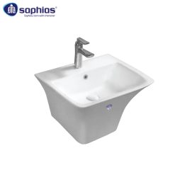 Chậu rửa mặt lavabo liền chân Saphias TS-396
