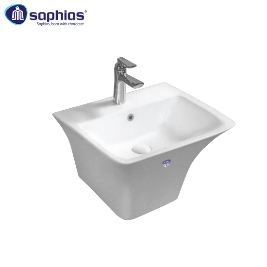 Chậu rửa mặt lavabo liền chân Saphias TS-396