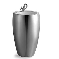 Chậu rửa lavabo chân đứng nghệ thuật màu ghi C3966S
