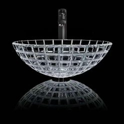 Chậu rửa lavabo thủy tinh pha lê Miken CPL-102