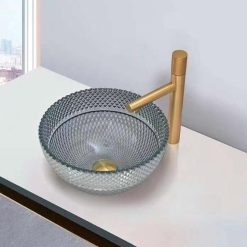 Chậu rửa lavabo thủy tinh pha lê Miken CPL-103