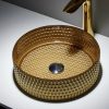 Chậu rửa lavabo thủy tinh pha lê Miken CTT GB301CP