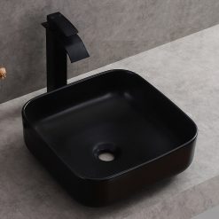 Chậu rửa mặt lavabo đặt trên bàn màu đen Miken MKC-4018