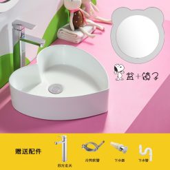 Chậu rửa mặt dành cho trẻ em hình trái tim Miken MKC-5004W