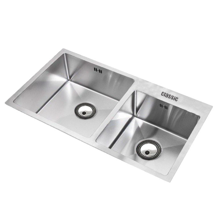 Chậu rửa bát 2 hố Inox SUS304 Classic DS8235