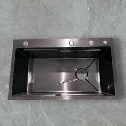 Chậu rửa bát 1 hố Inox SUS 304 nano black màu đen FULLE FL7546B