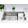 Chậu rửa bát 1 hố chống xước bề mặt Linen màu xám ghi Henry 7650