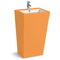 Chậu rửa mặt nghệ thuật chân đứng màu đỏ C3964R