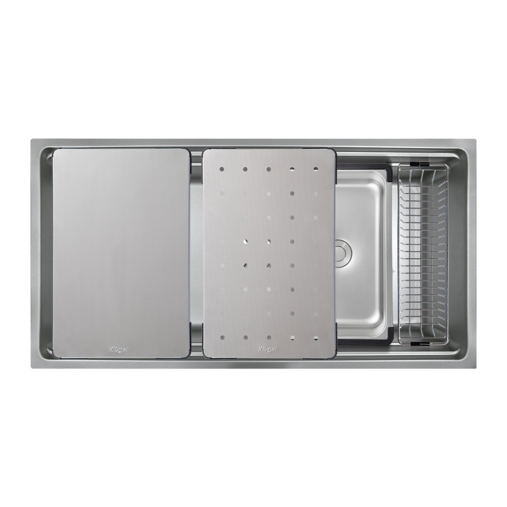 Chậu rửa bát Posco 304 Linen dập nổi KLUGER KWU8161FS-S86Plus