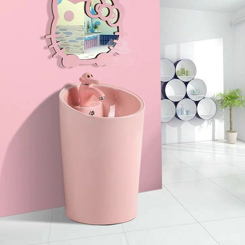 Chậu rửa mặt dành cho trẻ em chân đứng nghệ thuật MKC-5110P