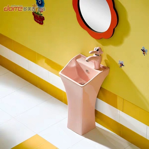 Chậu rửa mặt dành cho trẻ em chân đứng nghệ thuật MKC-5120P