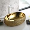 Chậu rửa lavabo nghệ thuật mạ vàng 8252BG