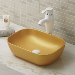 Chậu rửa lavabo nghệ thuật mạ vàng A426