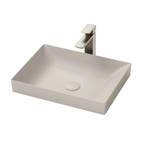 Chậu rửa lavabo đặt bàn TOTO Linear Ceram LT4715G17#MBE be mờ