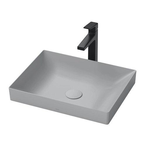 Chậu rửa lavabo đặt bàn TOTO Linear Ceram LT4715G17#MGR xám mờ