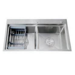 Chậu rửa bát đúc 2 hố cân Cielo 1101