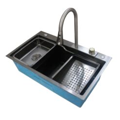 Chậu rửa bát đúc 1 hố có vòi Cielo 1204V