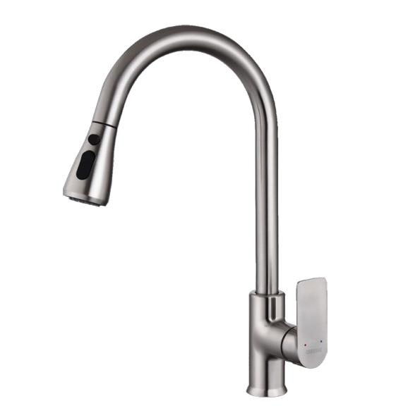 Vòi rửa bát nóng lạnh dây rút Classic KPU1818