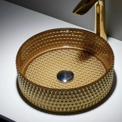 Chậu rửa lavabo thủy tinh pha lê CLM CTT GB301CP