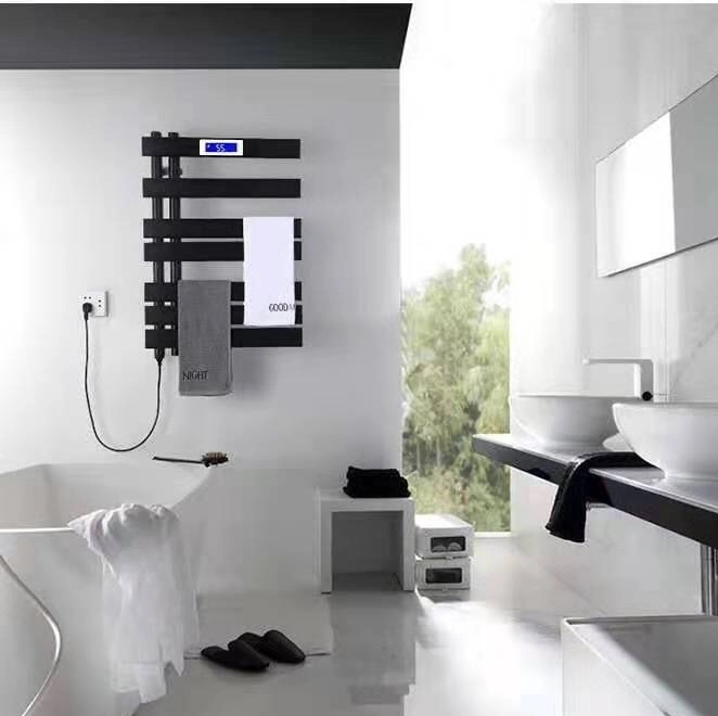 Giàn sấy khăn mặt khăn tắm màu đen CLM Miken 801B