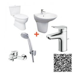 Combo Thiết bị vệ sinh TOTO CS300DT3Y1-LHT300CR-TLS04301V-TBS04302V-DGH104ZR