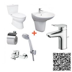 Combo Thiết bị vệ sinh TOTO CS300DT3Y1-LHT300CR-TLS04301V-TBS04302V-DGH104ZR-YH408RV