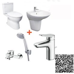 Combo Thiết bị vệ sinh TOTO CS320DRT3-LHT300CR-TLS04301V-TBS04302V-DGH104ZR