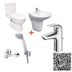Combo Thiết bị vệ sinh TOTO CS325DRT3-LHT300CR-TLS03301V-TBS03302V-DGH104ZR