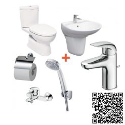 Combo Thiết bị vệ sinh TOTO CS325DRT3-LHT300CR-TLS03301V-TBS03302V-DGH104ZR-YH406RV