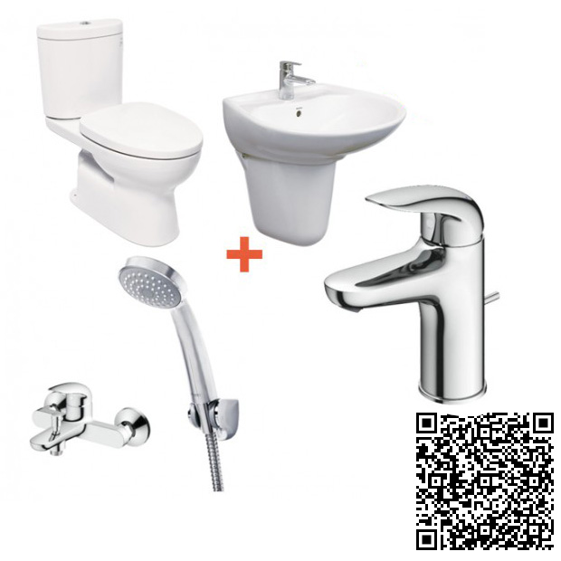 Combo Thiết bị vệ sinh TOTO CS325DRT3-LHT300CR-TLS03301V-TBS03302V-DGH104ZR