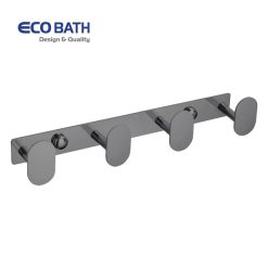 Móc quần áo 4 treo tường màu ghi xám EcoBath EC2005-4BU