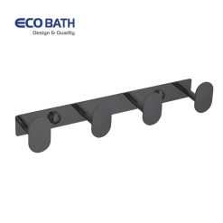 Móc quần áo 4 treo tường màu đen mờ Ecobath EC2005-4MB