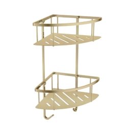 Kệ góc 2 tầng màu vàng chải EcoBath EC4067-2