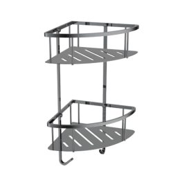 Kệ góc 2 tầng màu ghi xám EcoBath EC4067-2BU