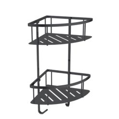 Kệ góc 2 tầng màu đen mờ EcoBath EC4067-2MB