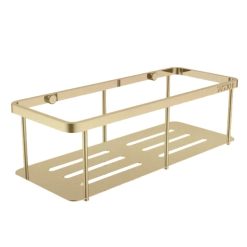 Kệ thẳng 1 tầng màu vàng chải EcoBath EC4068-1BG