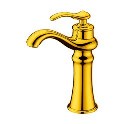 Vòi chậu lavabo nóng lạnh màu vàng Elimen G1118607