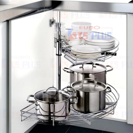 Mâm xoay inox nan bóng mở 1/2 Eurokit DK-180B VIP