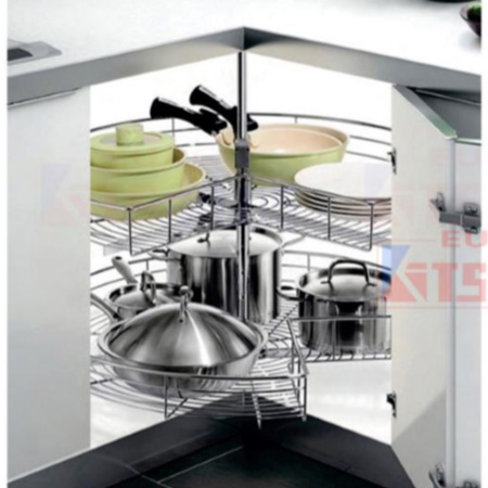 Mâm xoay inox nan bóng mở 3/4 Eurokit GK-270