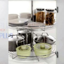 Mâm xoay inox nan bóng mở toàn phần Eurokit GK.360