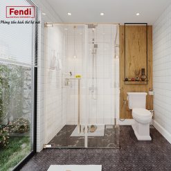 Vách kính nhà tắm màu vàng Fendi FMG-3X3G