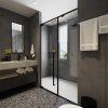 Vách kính nhà tắm màu đen Fendi FMP-2X2B