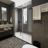 Vách kính nhà tắm màu vàng Fendi FMP-2X2G